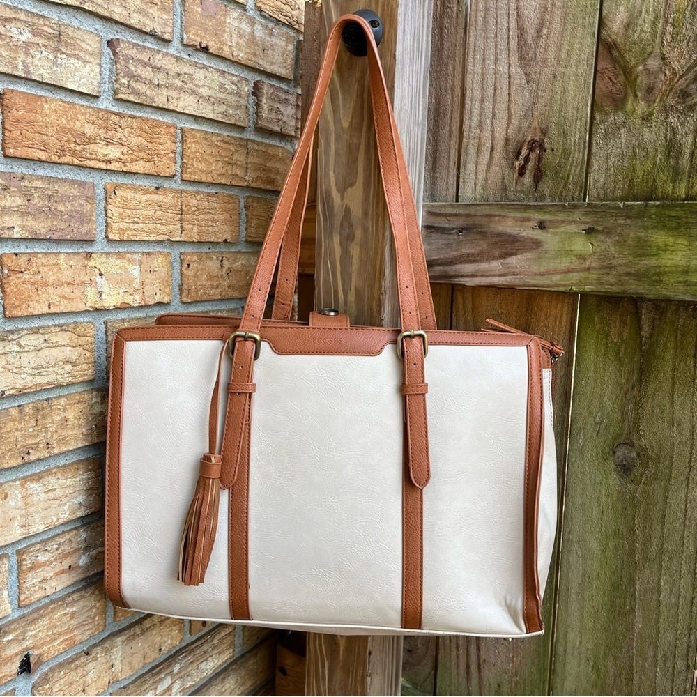 ECOSUSI Laptop Bag 15.6 in Work Tote Bag 3 Compartment